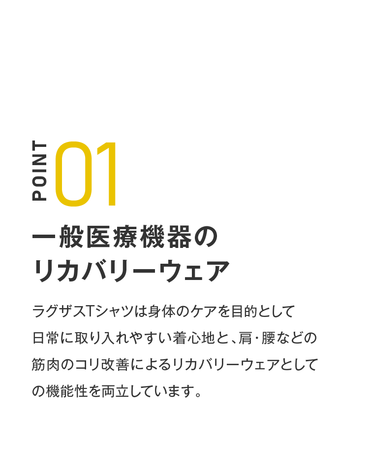 POINT01 一般医療機器のリカバリーウェア